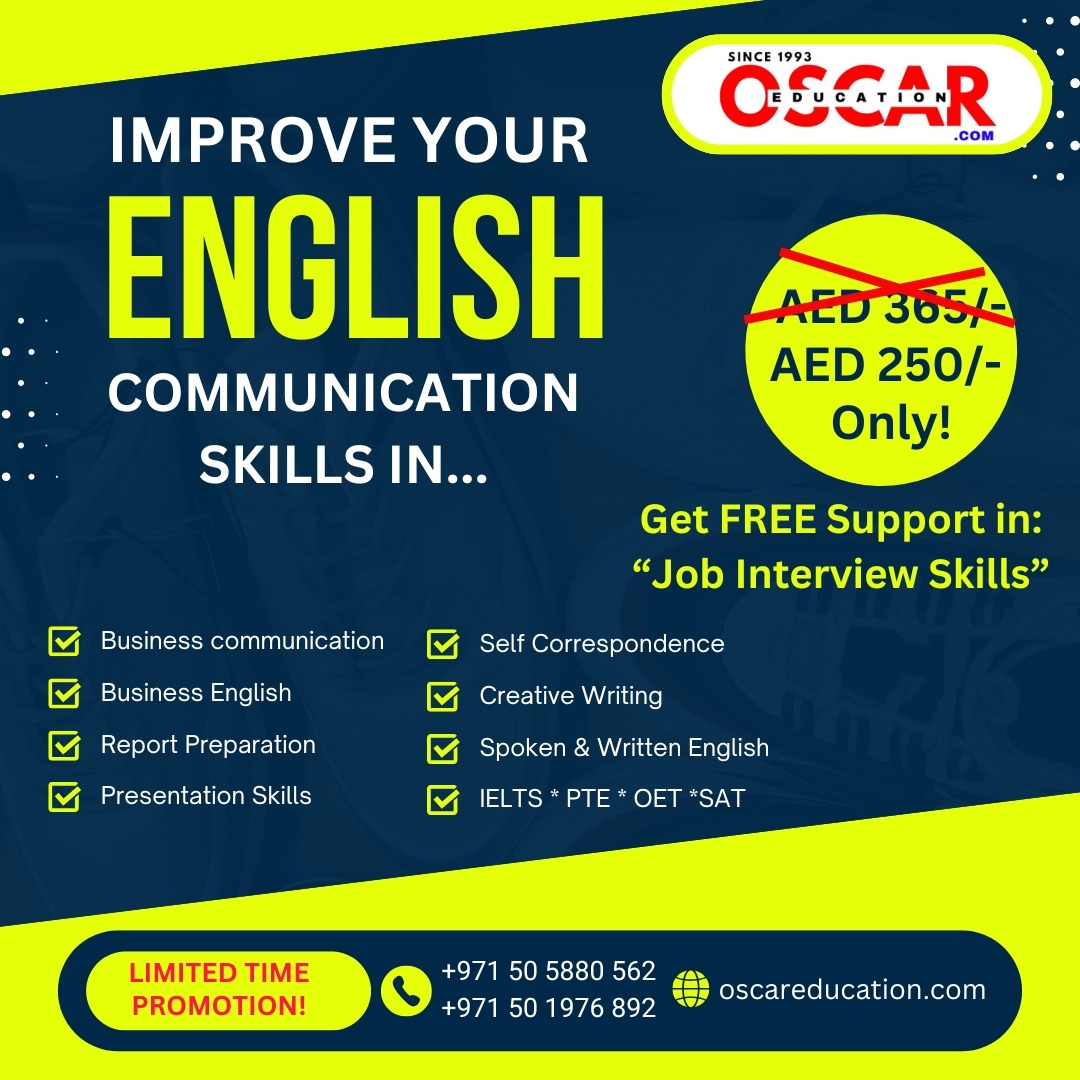 Oscareducation-alqusaisbranch Facebook ad: English Communication Course, Only AED 250!