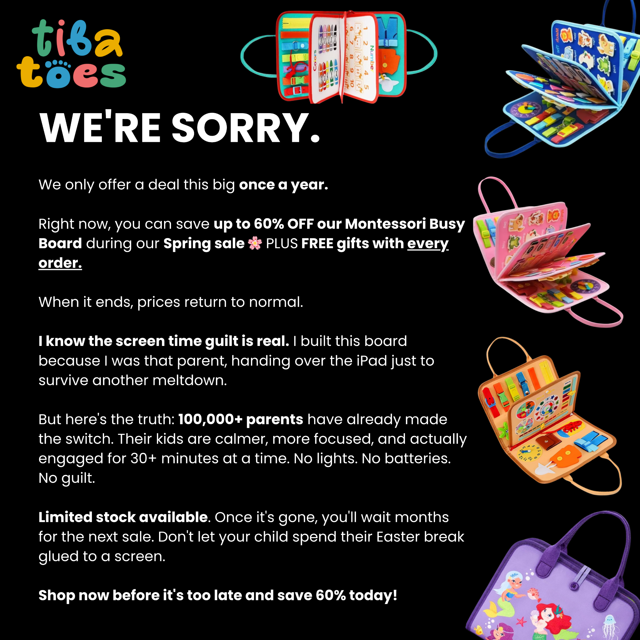 Tibatoes Facebook ad