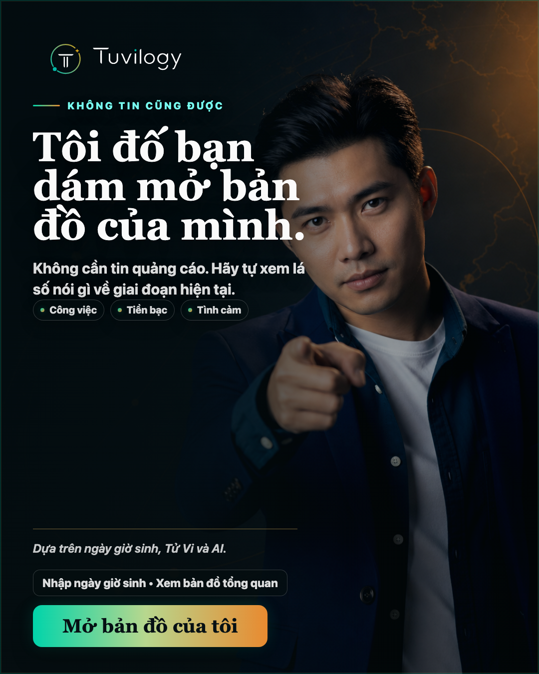 Tuvilogy - Tử Vi Hiện Đại Facebook ad: Dám mở bản đồ của mình?