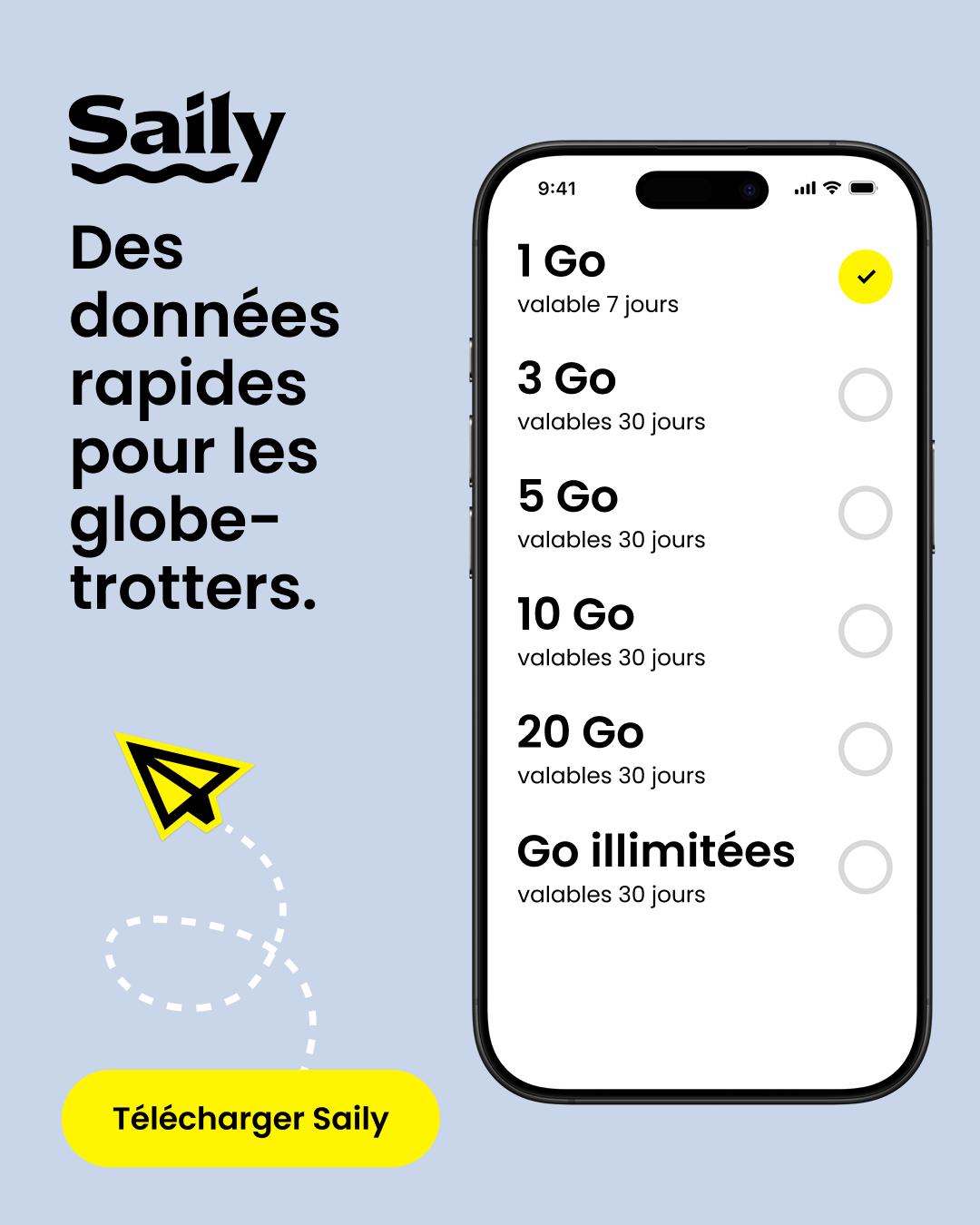 Saily Facebook ad