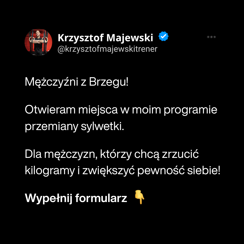 Trener Krzysztof Majewski Facebook ad