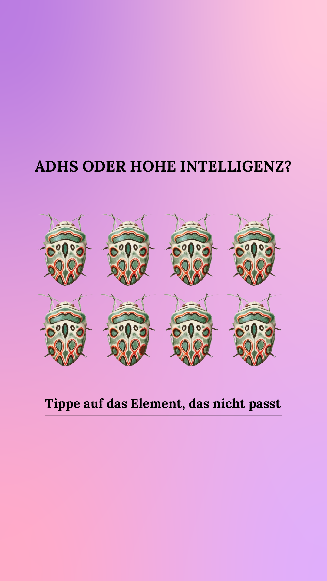 International IQ test Facebook ad