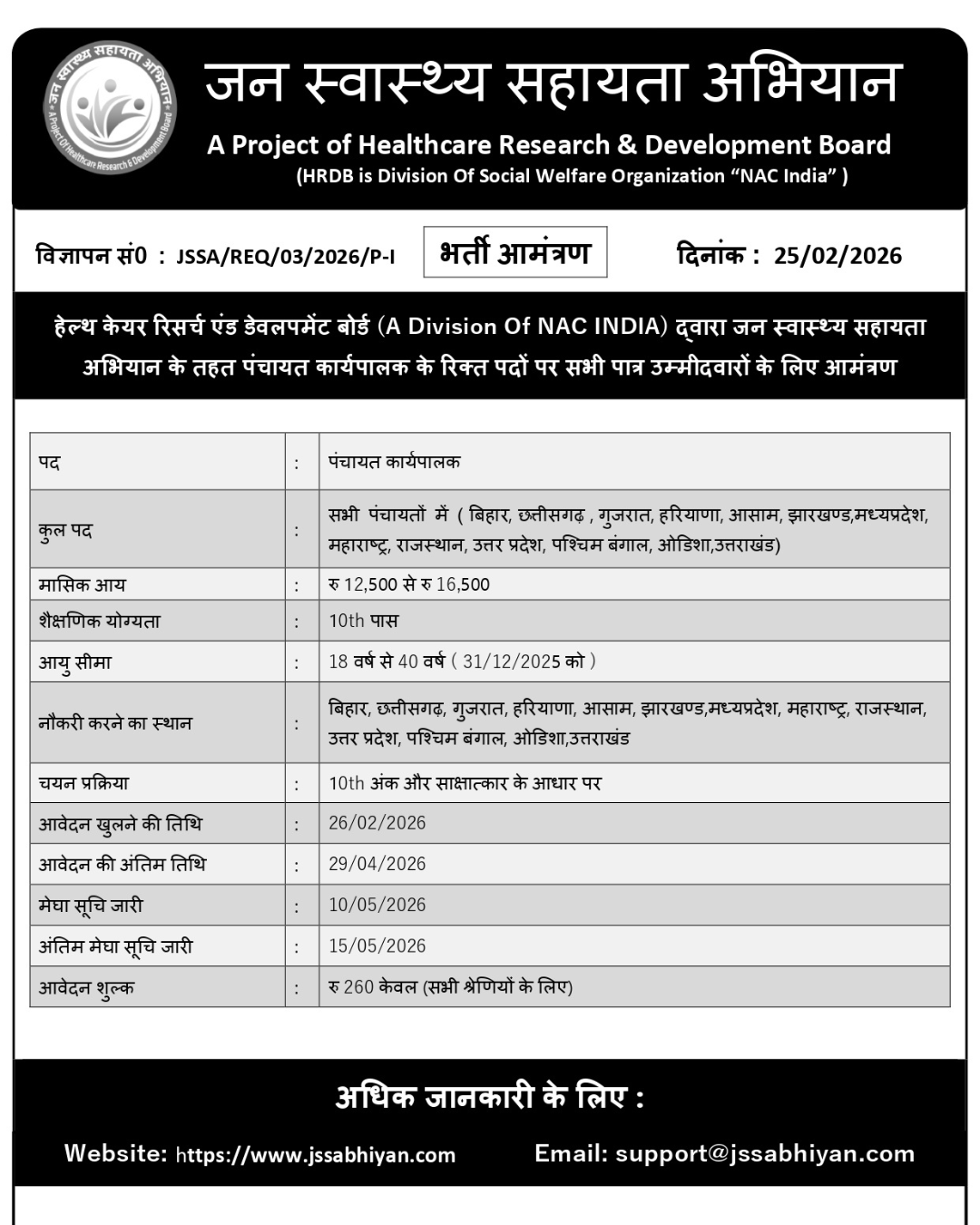 jan swasthya sahayata abhiyan Facebook ad: अपने जिले में नौकरी का सुनहरा अवसर