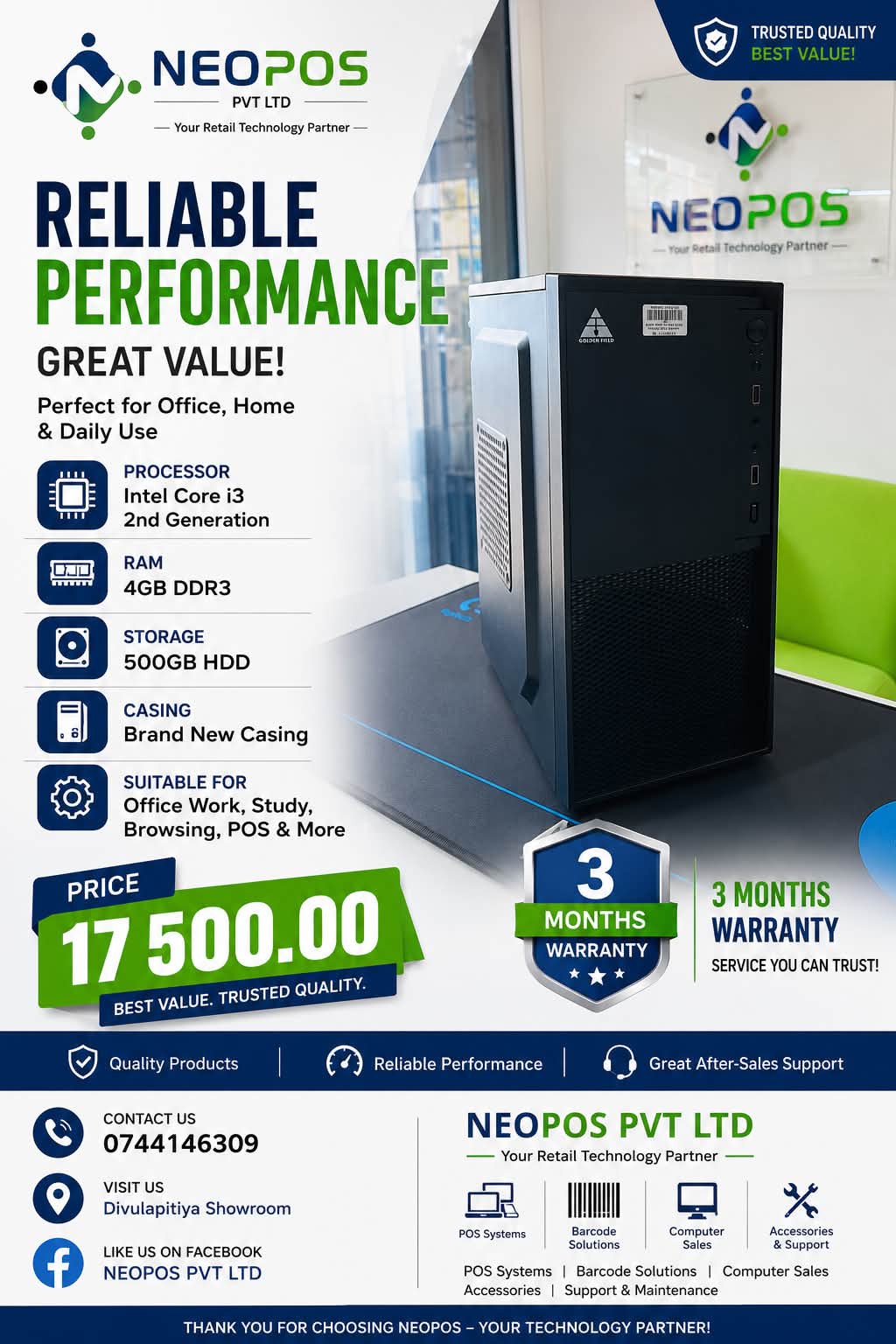 NeoPos Divulapitiya Facebook ad: Samsung Brand Used Desktop Computer Towers and Full…