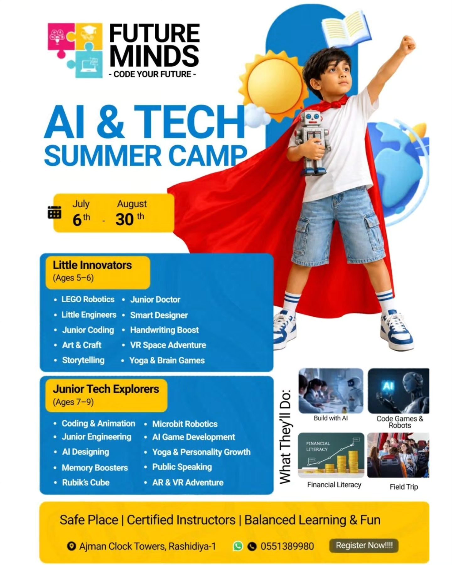 Future Minds Education, Ajman Facebook ad: A Secret Summer Camp is Coming