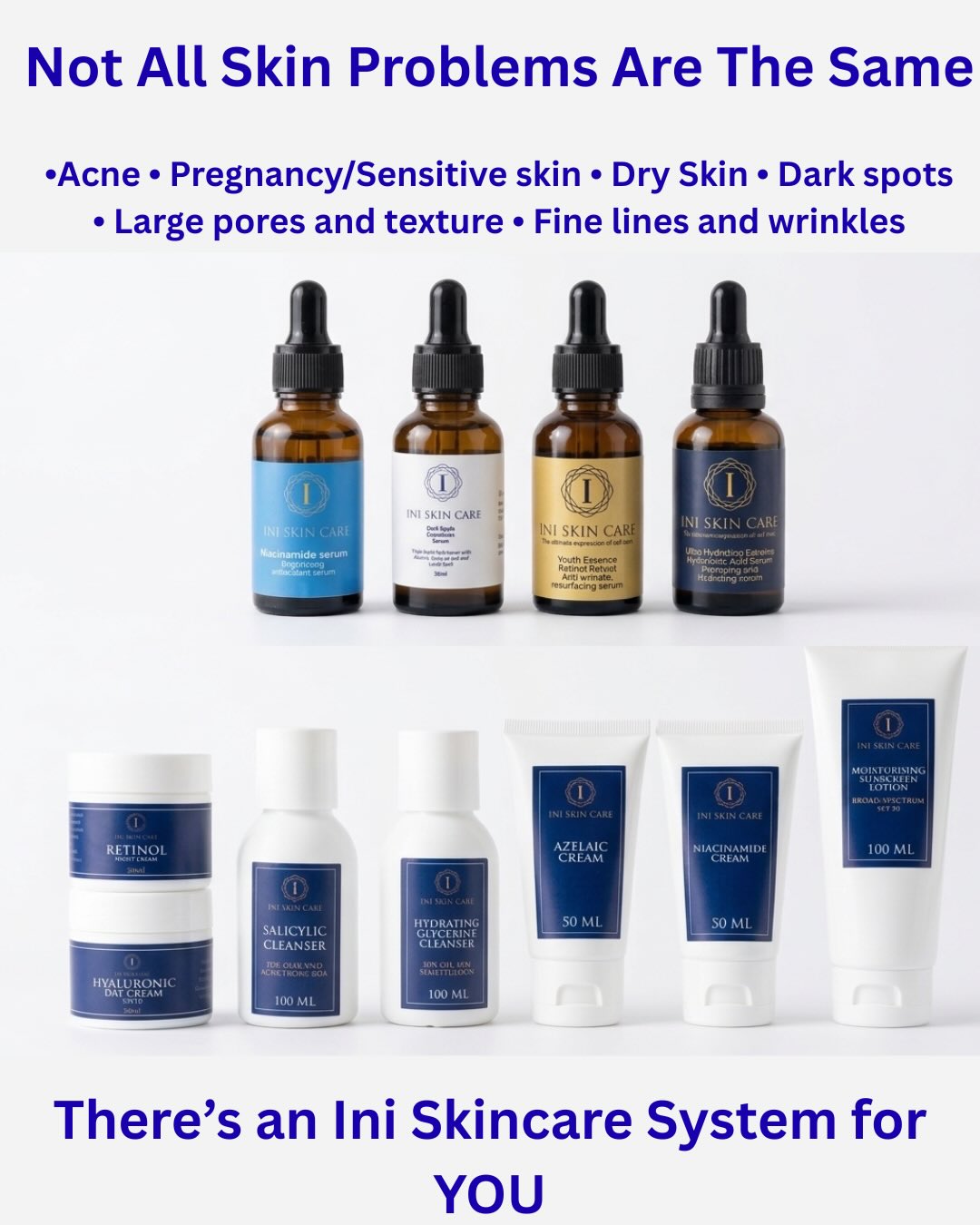 INI SKIN CARE ZW Facebook ad: Clear skin isn’t luck.