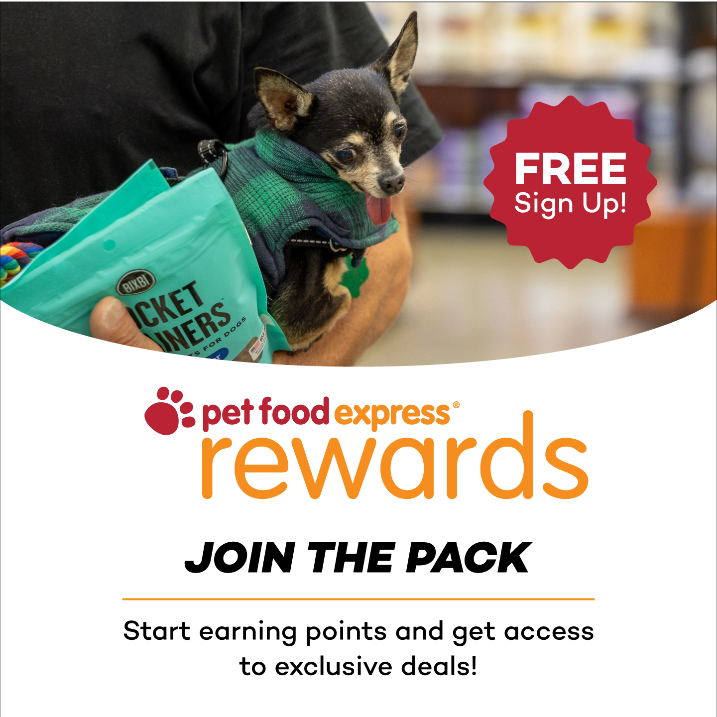 Pet Food Express Facebook ad: Pet Food Express Rewards