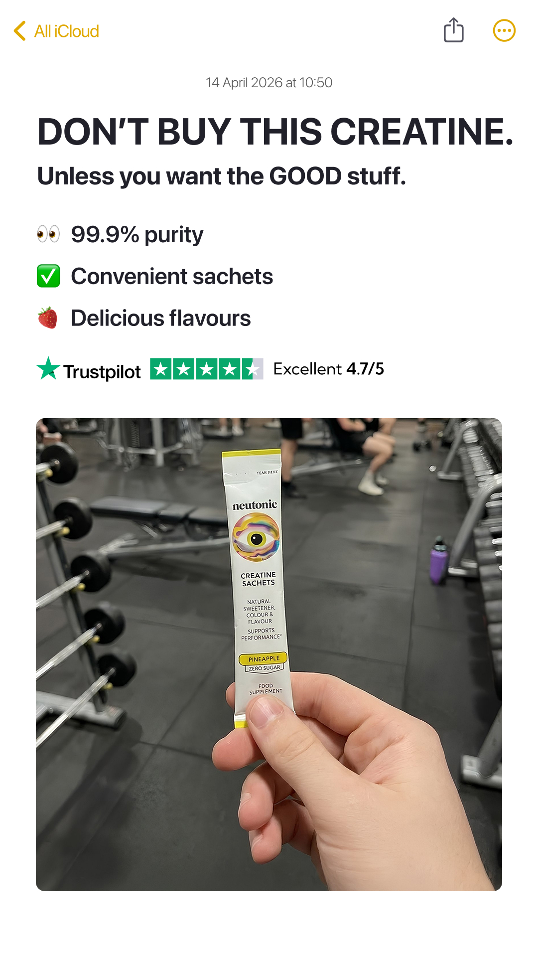 Neutonic Facebook ad