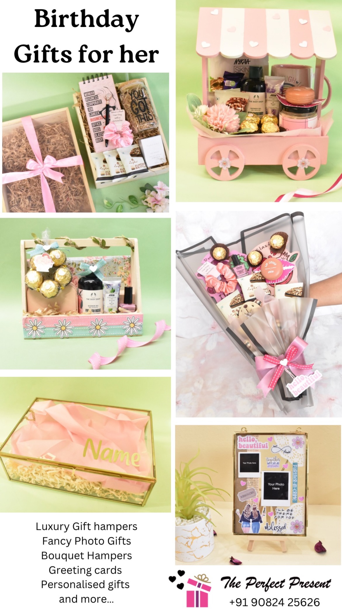 The Perfect Present Facebook ad: Gift hampers for girls /women - Birthday gifts For Her