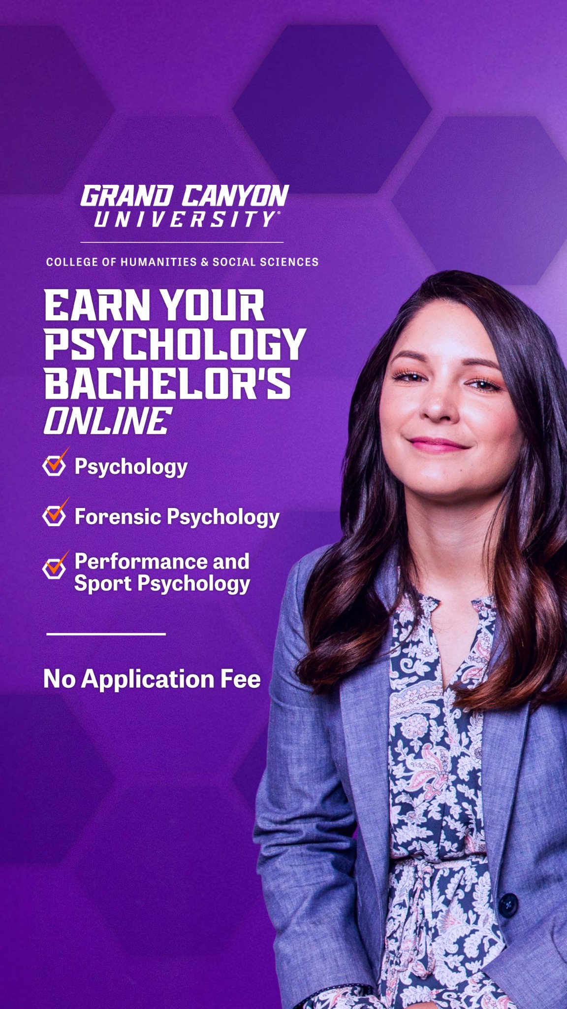 Grand Canyon University Facebook ad