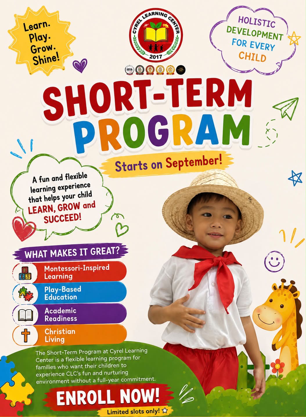Cyrel Learning Center Calapan Mindoro Branch Facebook ad: SHORT-TERM PROGRAM IS NOW OPEN!
