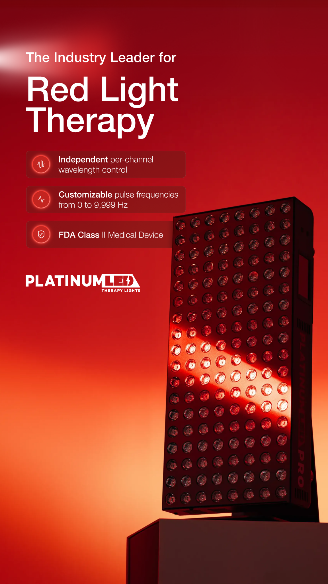 Platinum LED Therapy Lights Facebook ad