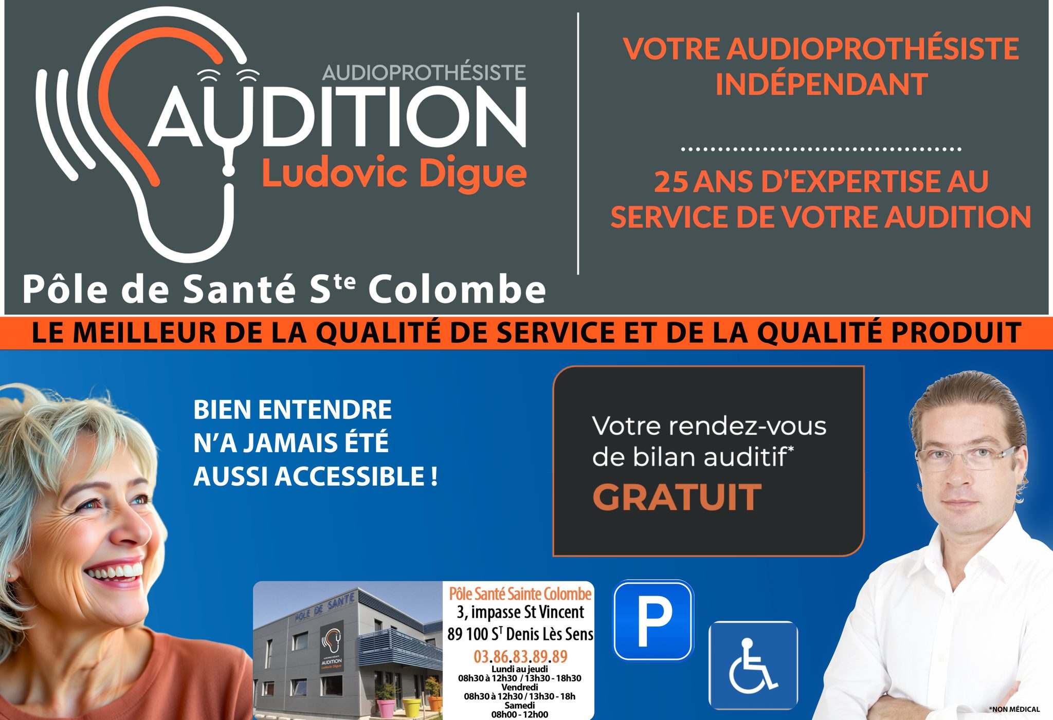 Audition Ludovic Digue Facebook ad: Votre audioprothésiste dans l'Yonne à Sens et Joigny |…