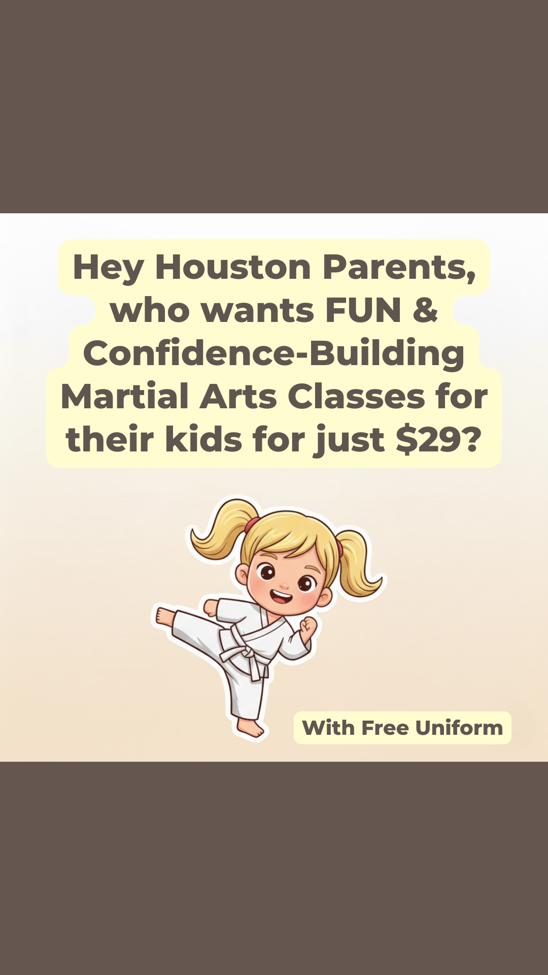 Samurai Karate Dojo Facebook ad