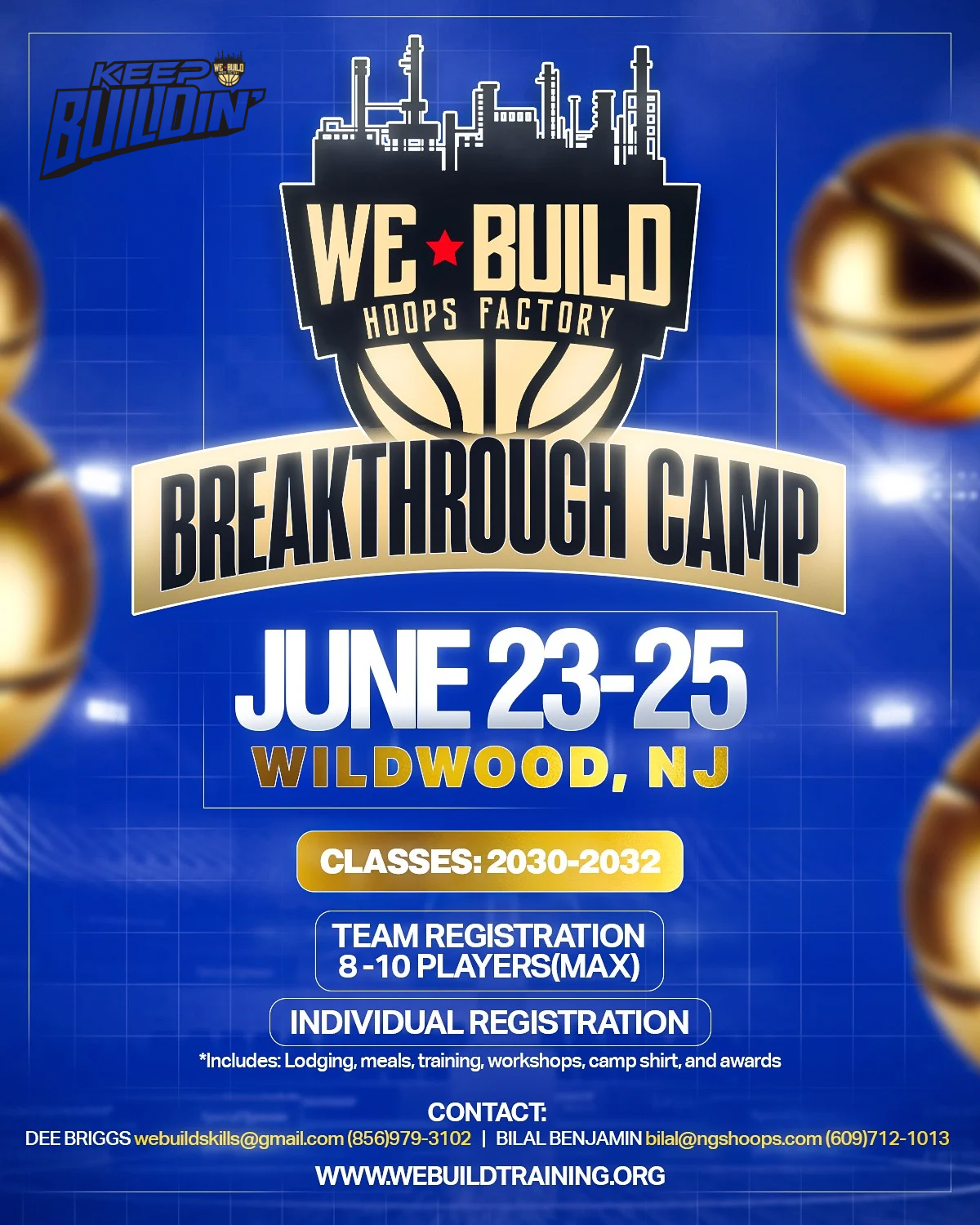 We BUILD Hoops Factory Facebook ad: The Breakthrough Camp: Where Serious Players Separate…