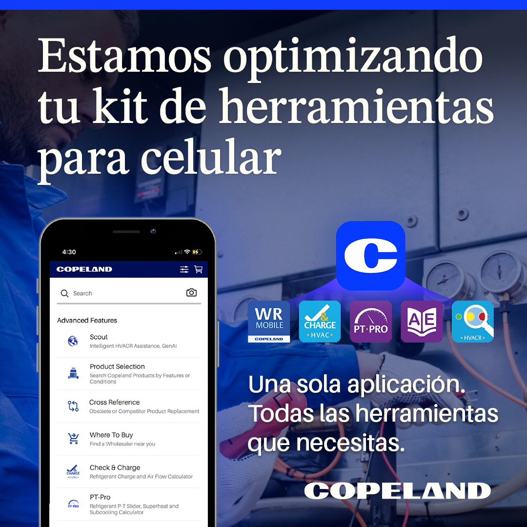 Copeland Company Facebook ad: Descarga Copeland Mobile ahora
