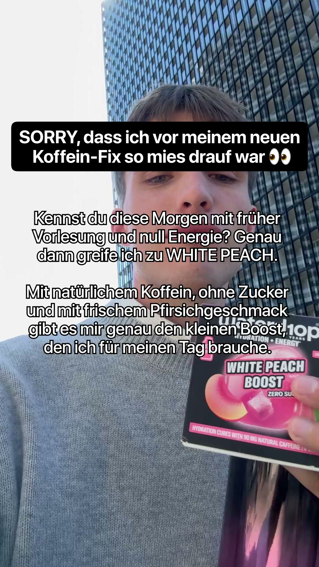 waterdrop Facebook ad: Deine Essentials fürs Lernen.