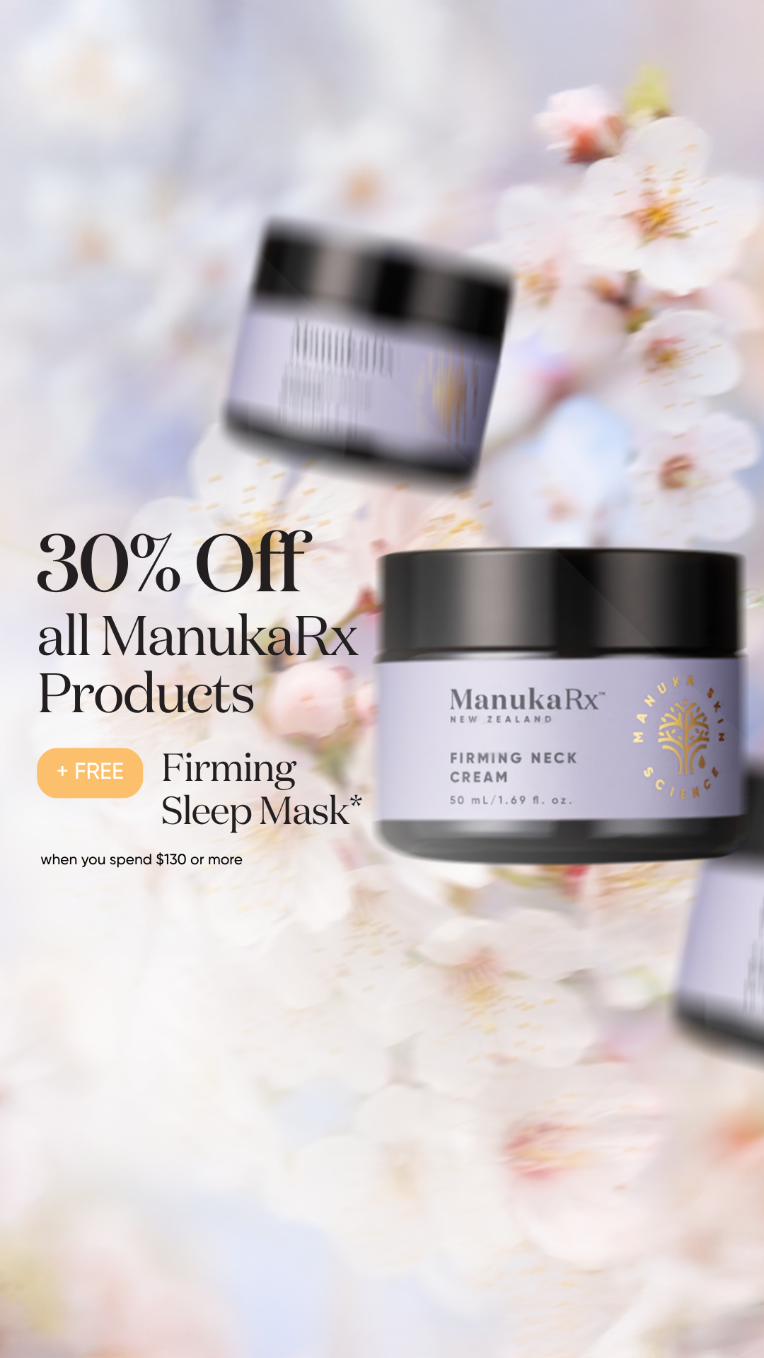 ManukaRx Natural Skincare Facebook ad