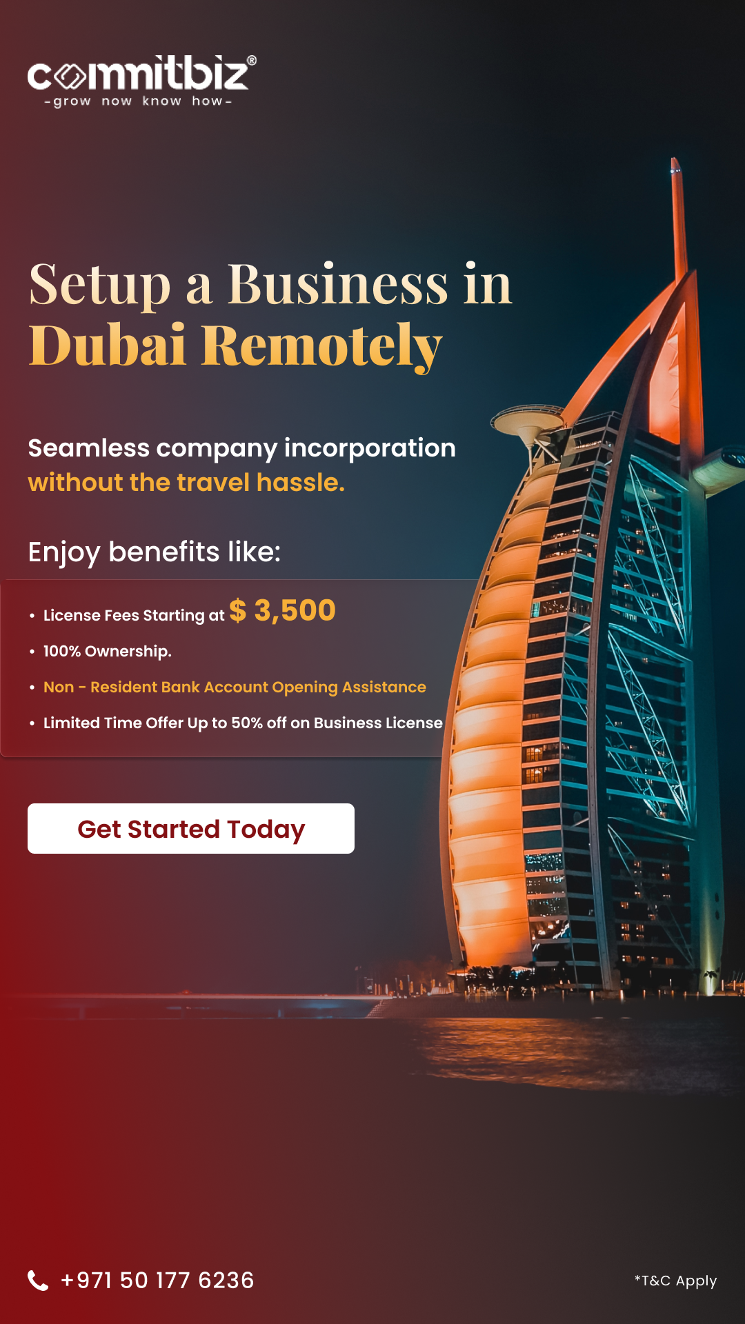 Commitbiz - UAE Facebook ad: Turn your vision into reality.
