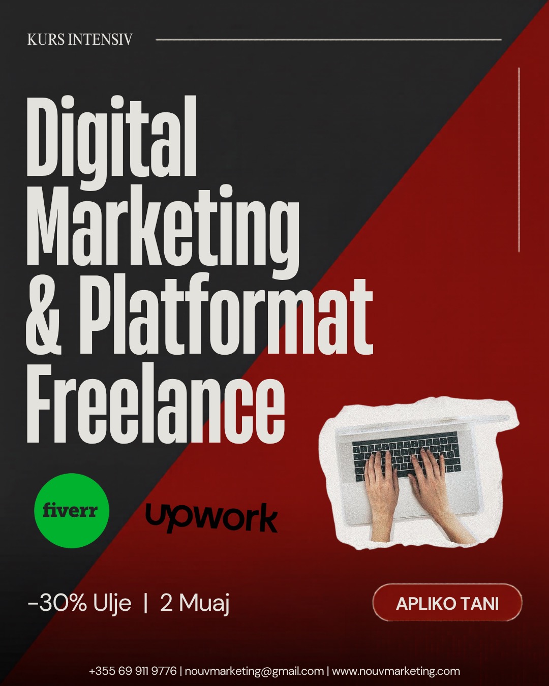 Nouv Marketing Facebook ad: Një trajnim intensiv dhe praktik ku do të…