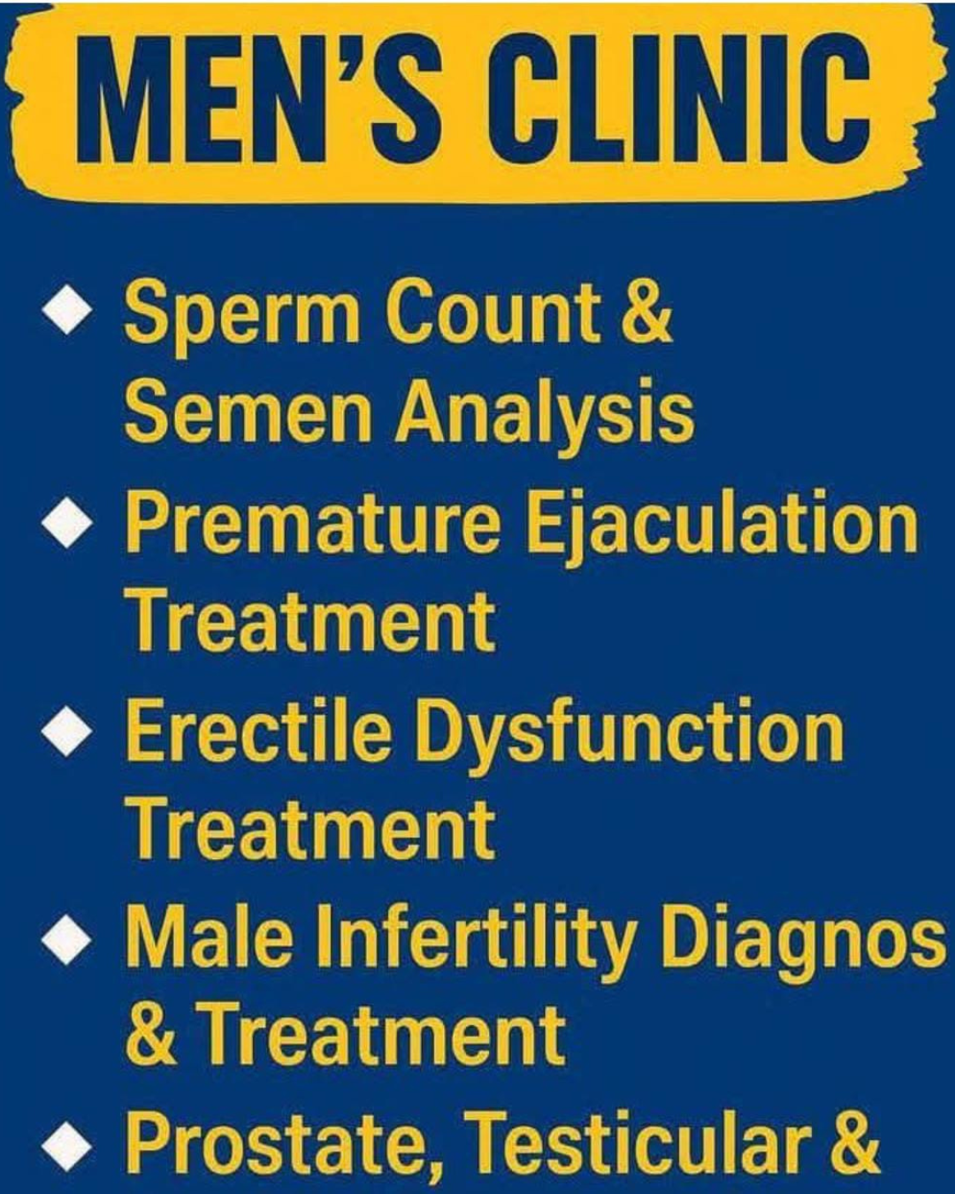 Men's healthcare Facebook ad: CALL 0921579001