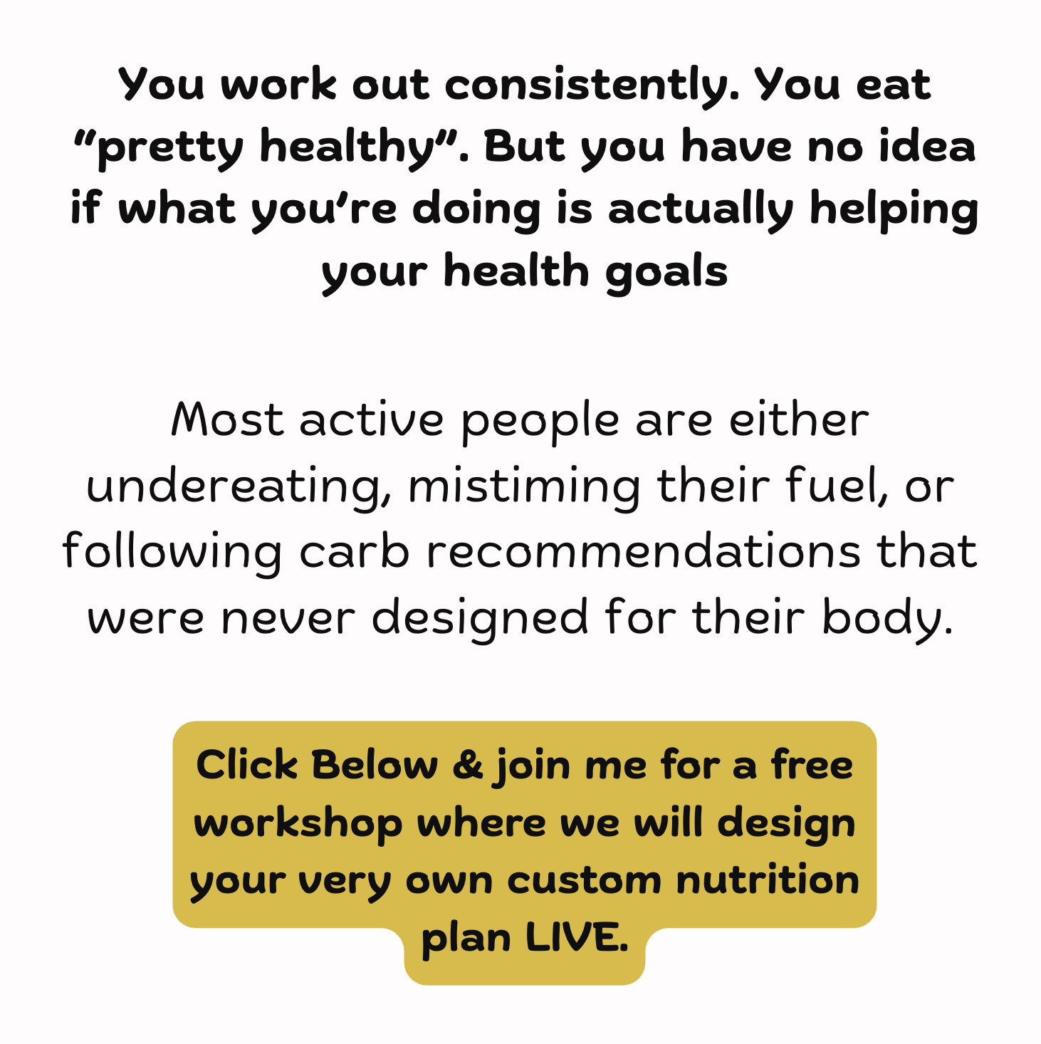 Inner Wild Nutrition Facebook ad: You're not lazy. You're underfueled.