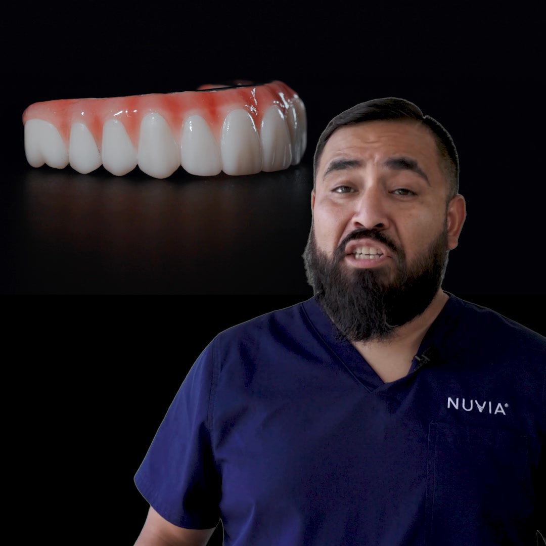 Nuvia Dental Implant Center Facebook ad: New Permanent Teeth Are Just 24hrs Away!