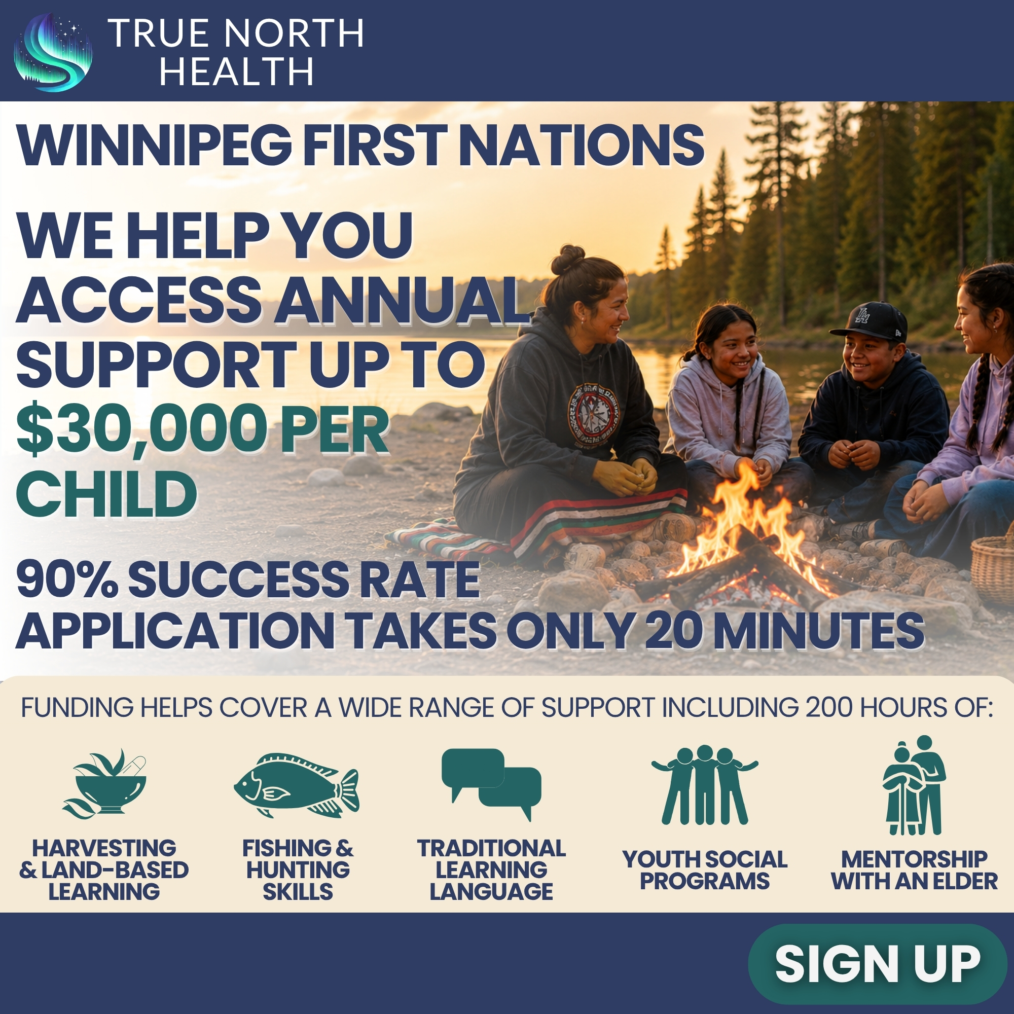 True North Health - First Nations Health & Wellness Facebook ad