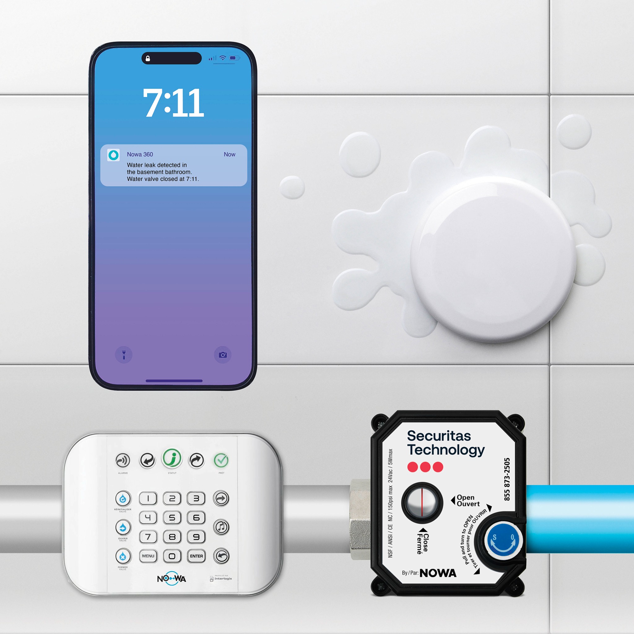 Securitas Technology Facebook ad: Water Leak Detection & Shut-Off Valve