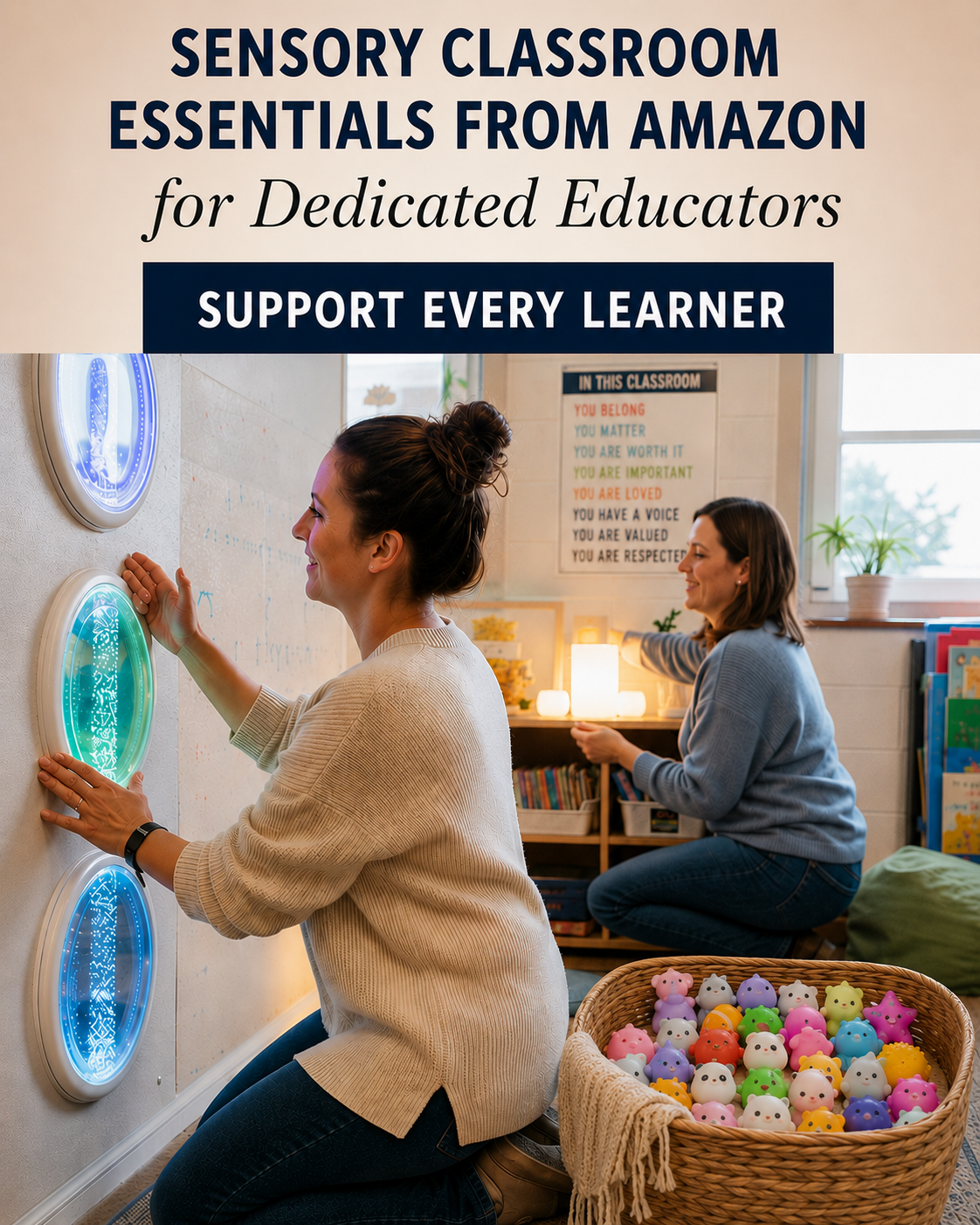 Toptenreviews Insider Facebook ad: Small Upgrades: Sensory Classroom Essentials on Amazon