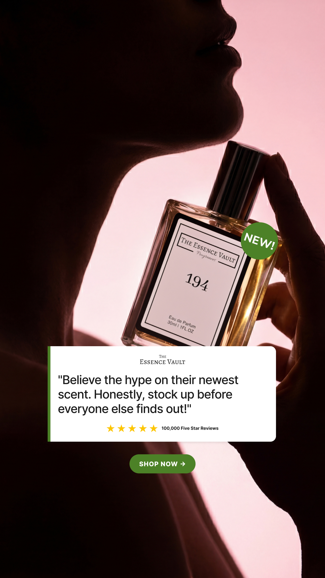 The Essence Vault Facebook ad from Mar 4, 2026