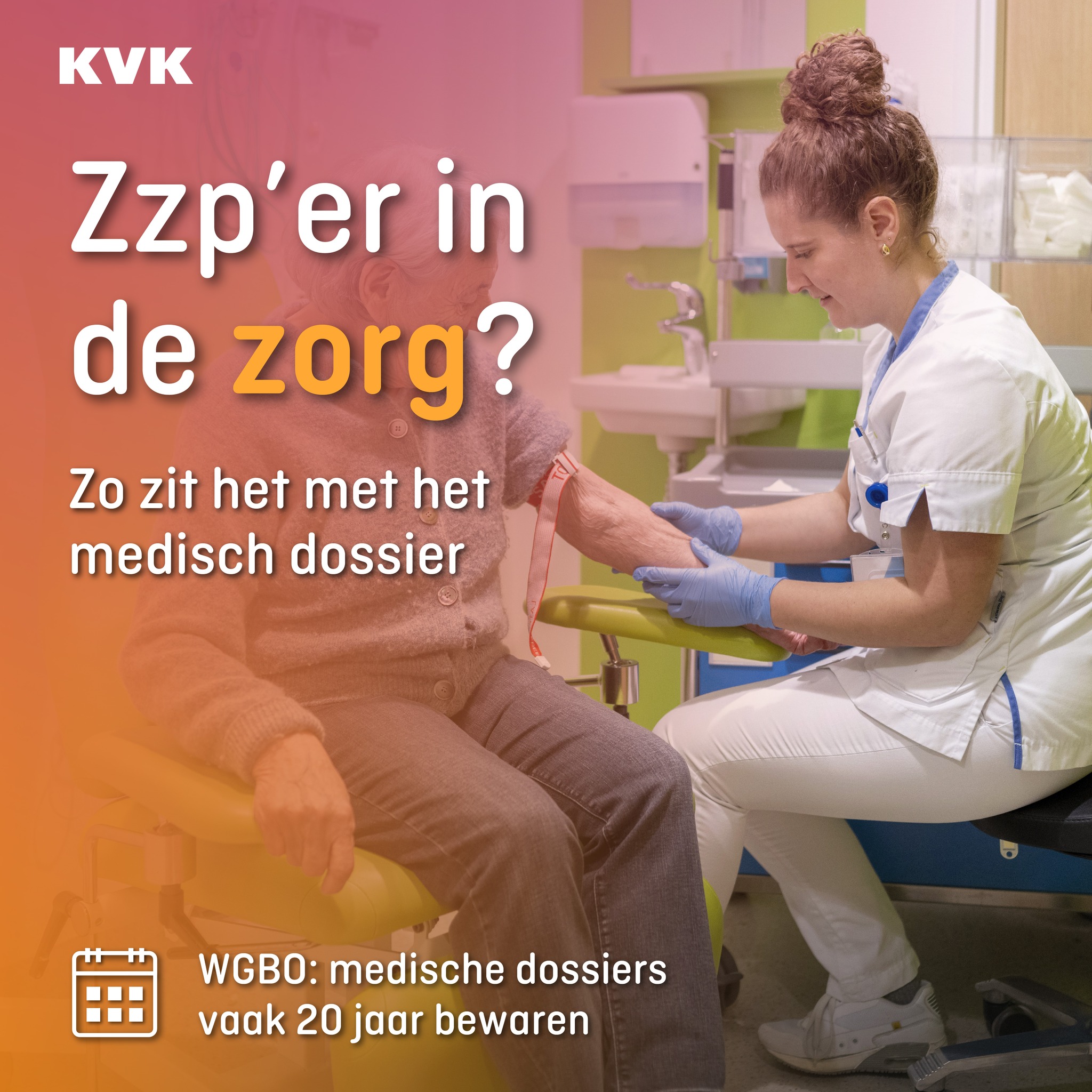 Kamer van Koophandel Facebook ad: Na een lange zorgdienst nog rapporteren… veel zorgverleners…