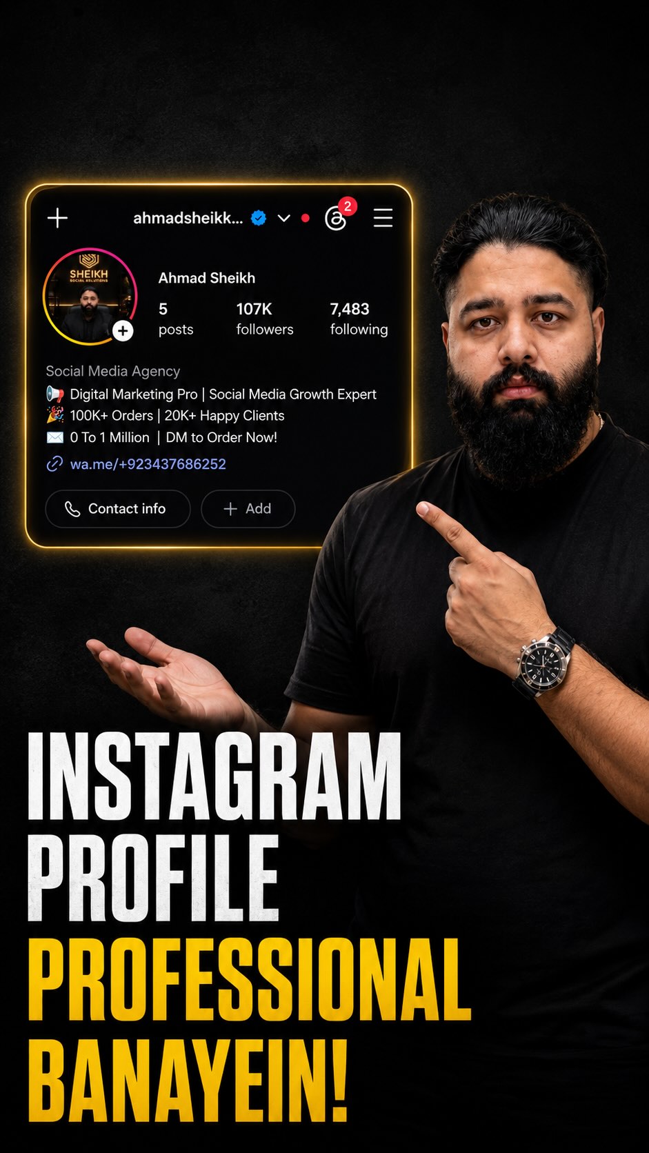 Sheikh Social Solutions 3 Facebook ad: Professional Social Media Management | Profile Growth &…
