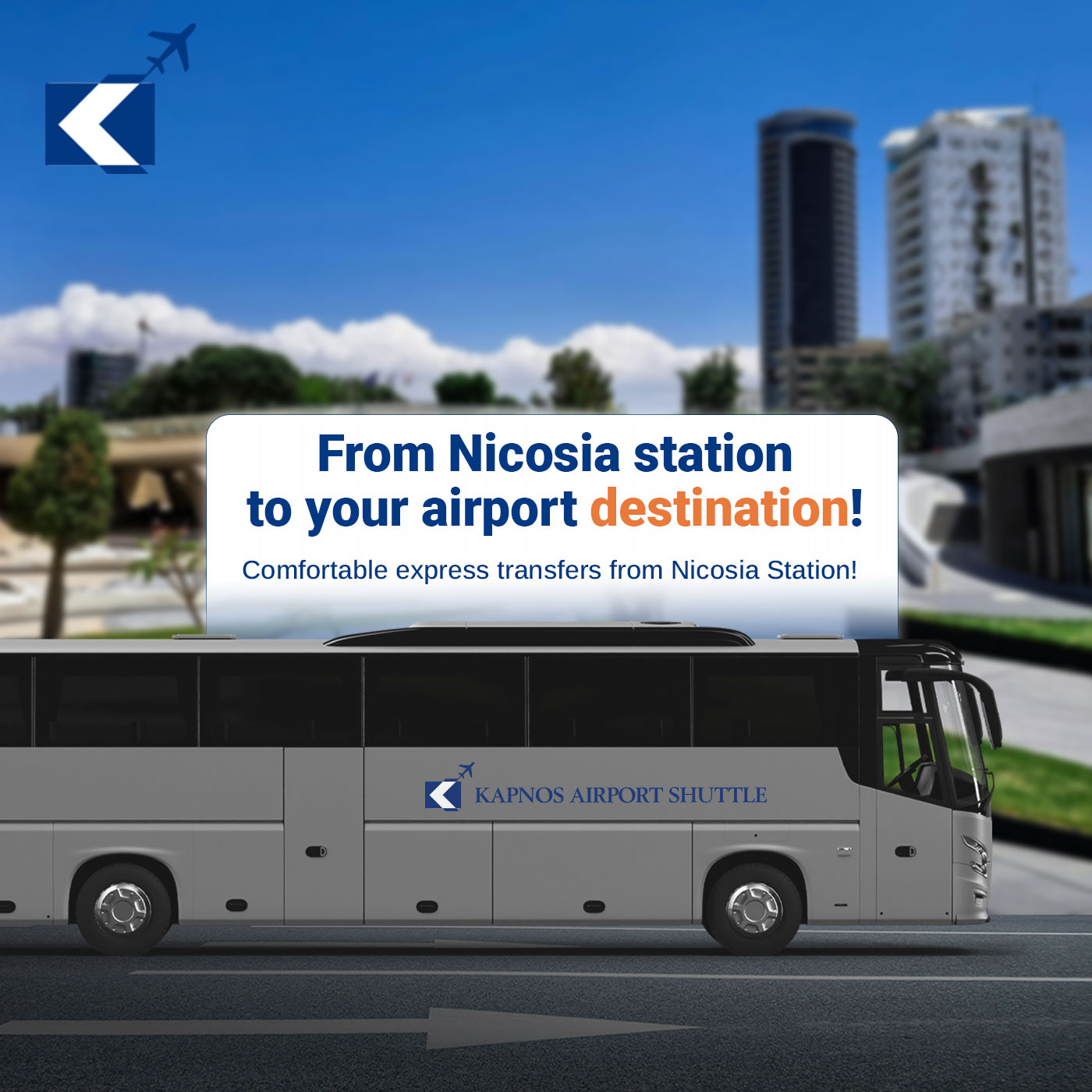 Kapnos Airport Shuttle Facebook ad
