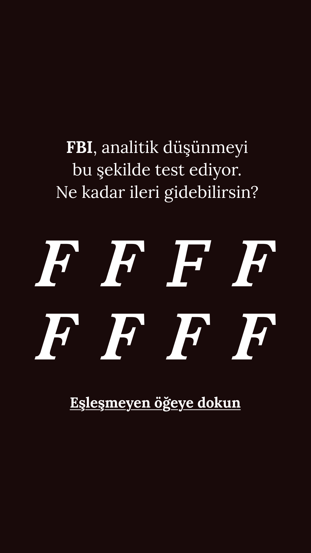 International Brain Test Facebook ad