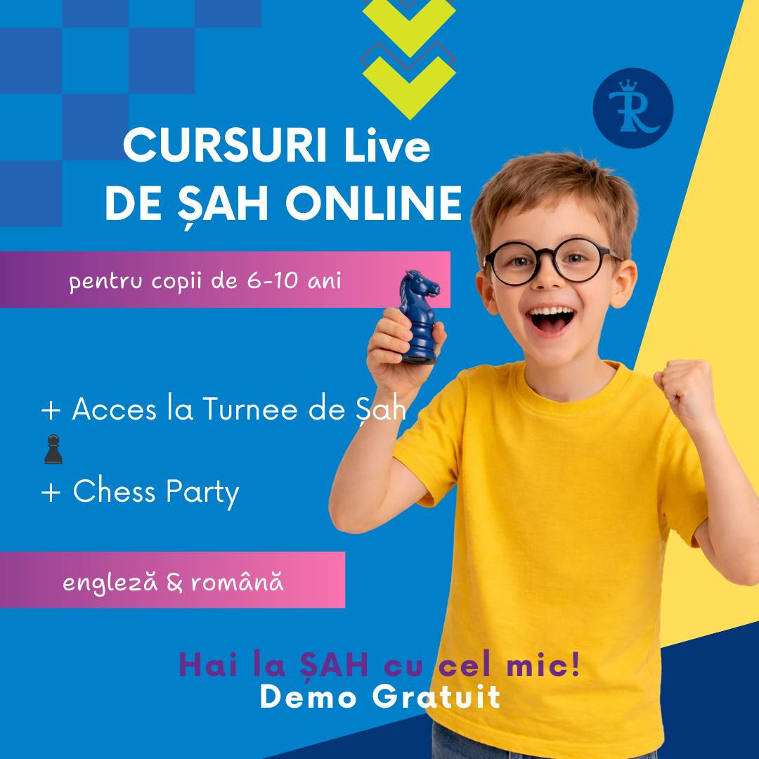 Sep7Ro - Super Școala de Șah Facebook ad: Testează cu 1 lecție Gratuită! copii 6ani+