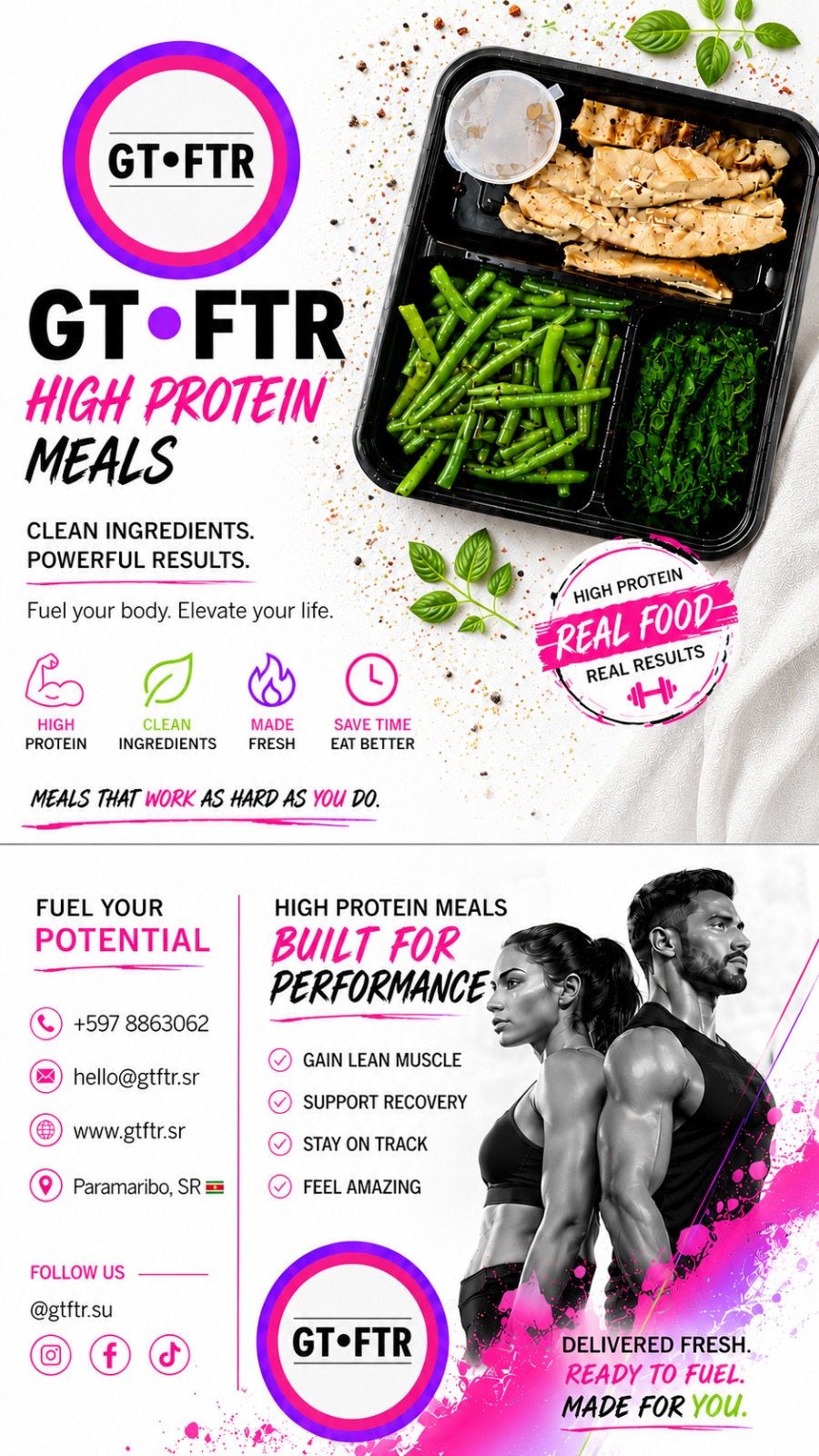 Get Fitter Facebook ad: Get your meal prepped today, tasty food high…