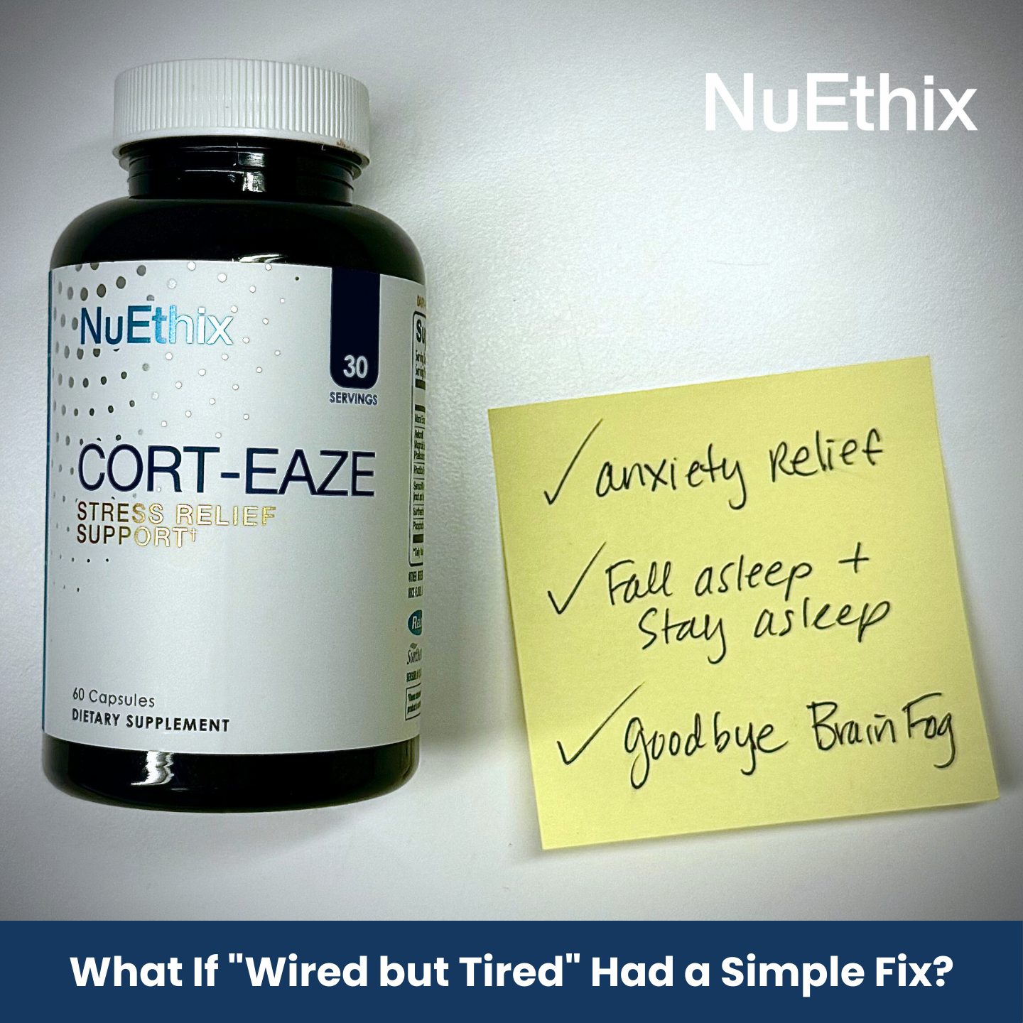 NuEthix Formulations Facebook ad: Exhausted All Day. Wide Awake at 2am. That's Not Insomnia…