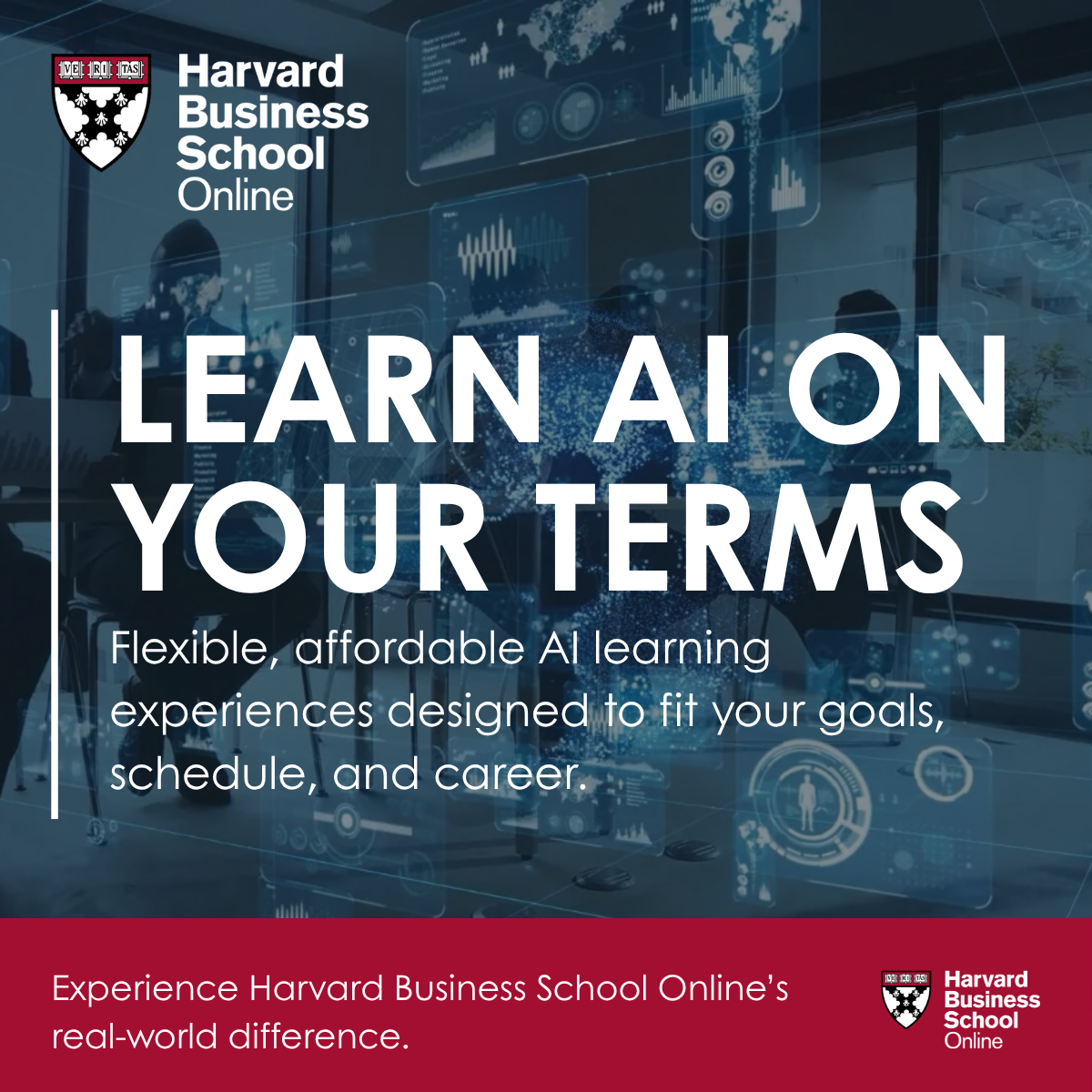 Harvard Business School Online Facebook ad: AI Judgment, Harvard Standard