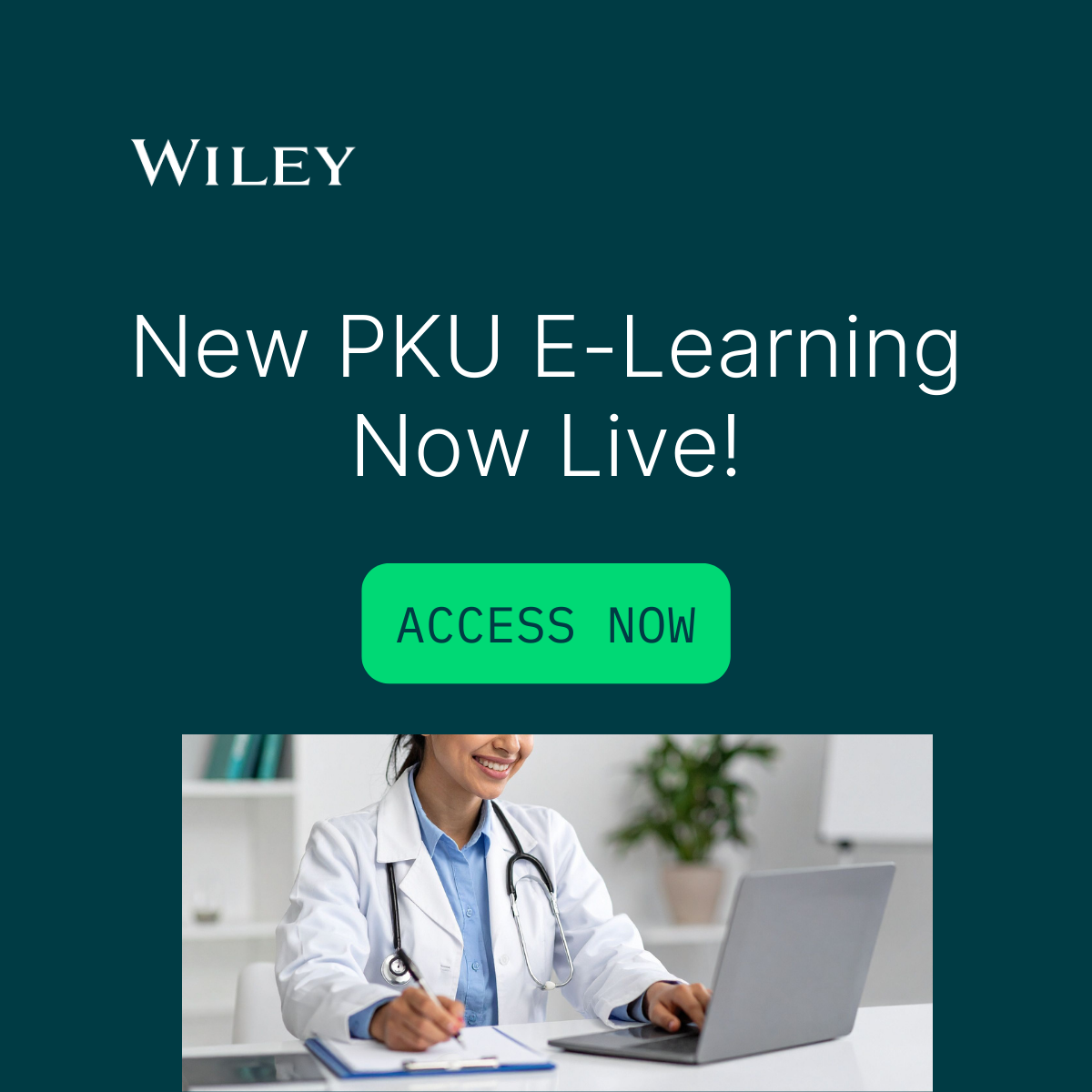 Wiley in research Facebook ad: Advance PKU Skills.