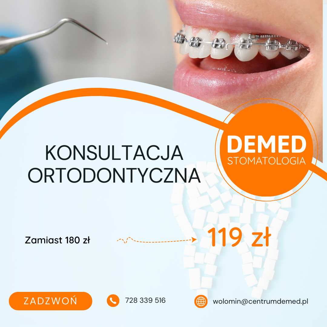 Demed Stomatologia Wołomin - implanty, ortodoncja, stomatologia Facebook ad: Promocja 119 zł wizyta z ortodontą