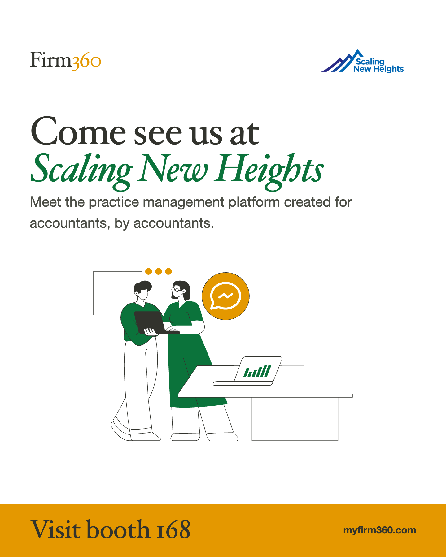 Firm360 Facebook ad: Visit us at Booth 168