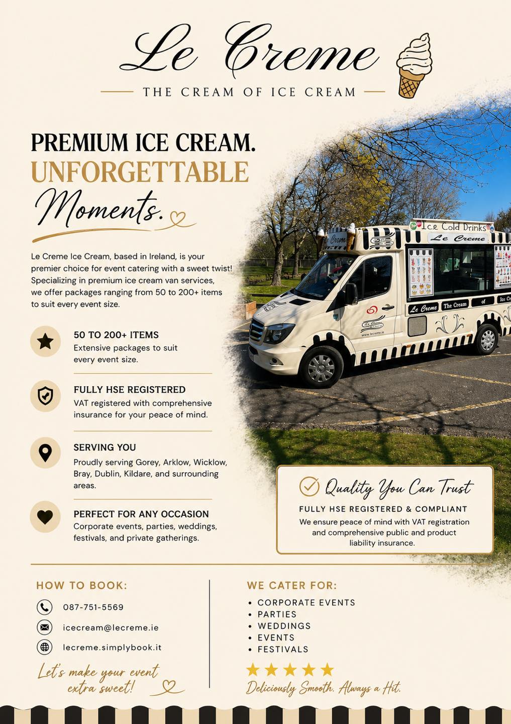 Le Creme Ice Cream Facebook ad from May 15, 2026