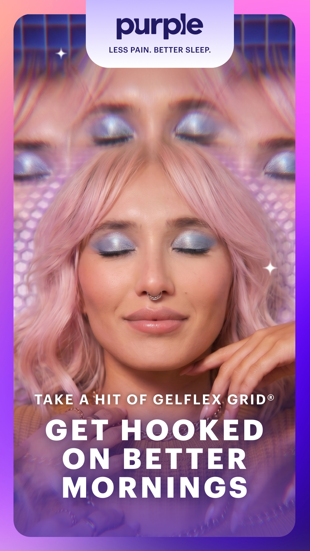 Purple Facebook ad