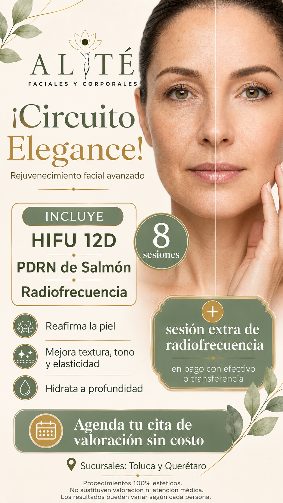 Alité Spa Facebook ad: Rejuvenece en 8 sesiones