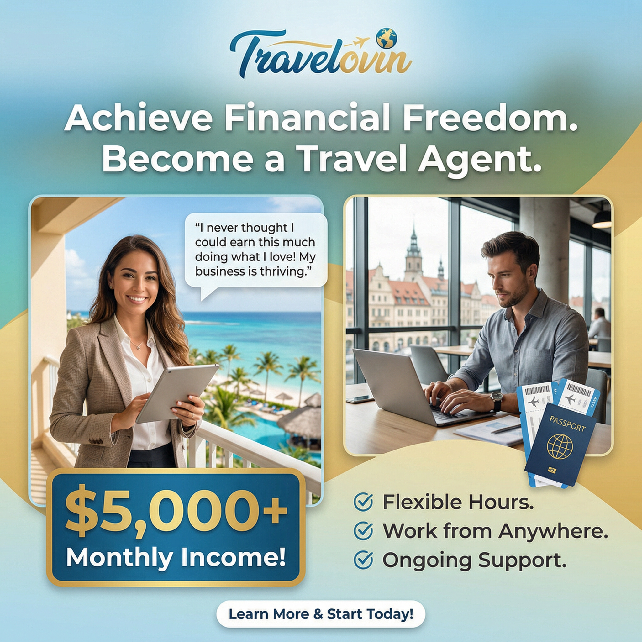Travelovin Facebook ad