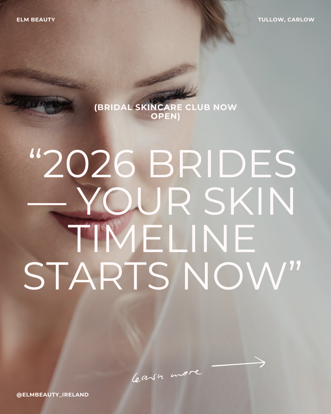 ELM Beauty Facebook ad: Your wedding day glow starts long before the…