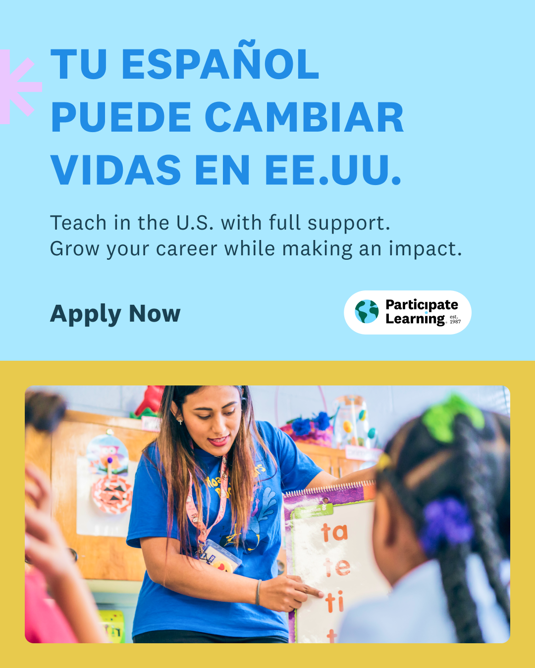 Participate Learning Facebook ad: Tu Idioma Abre Puertas