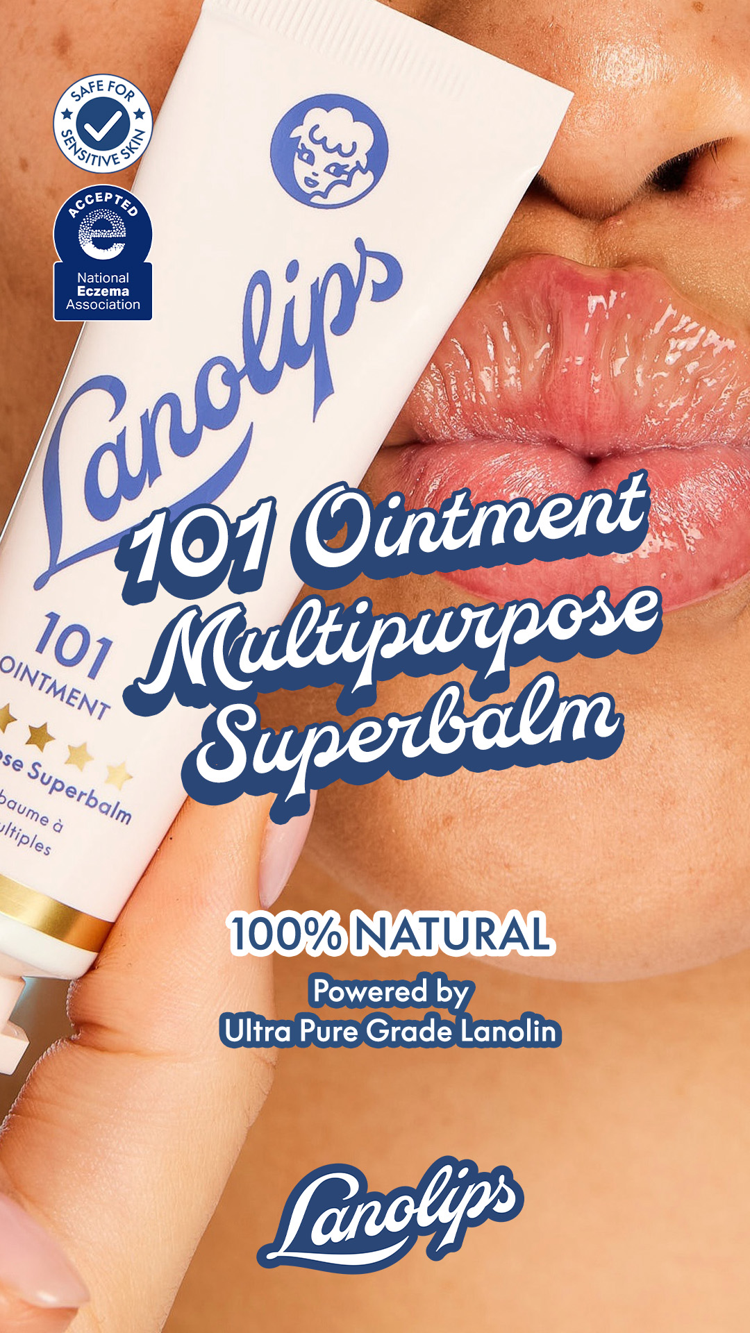 LANO lips face allover Facebook ad