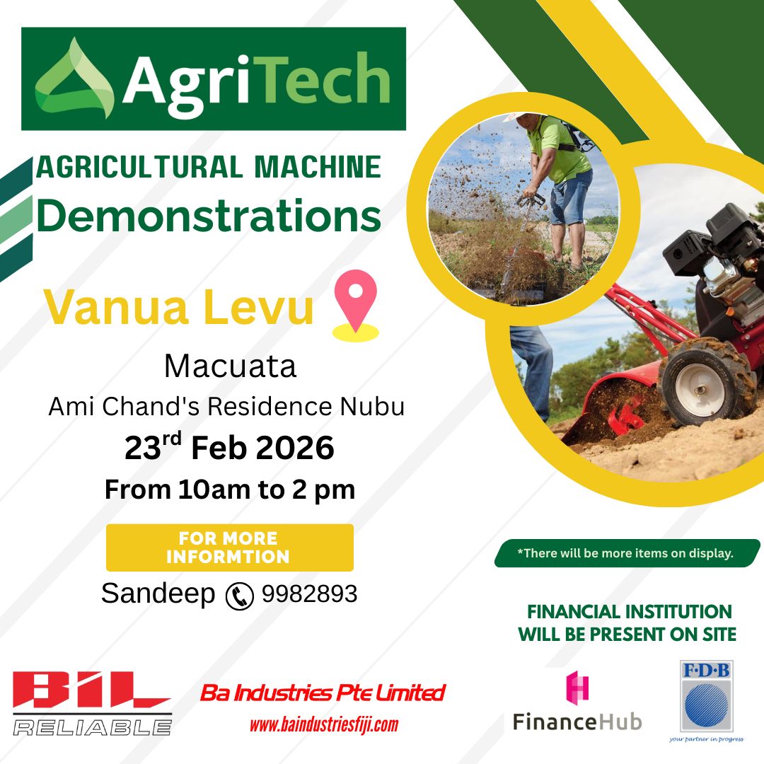 AgriTech Facebook ad: Agricultural Machine Demonstrations, Vanua Levu